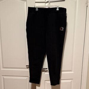 Champion Mens Black Joggers with Logo